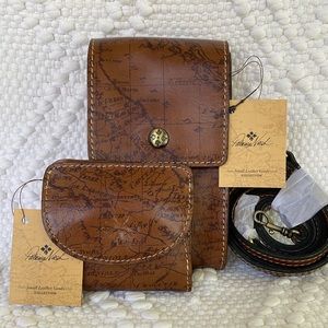 Patricia Nash Map Print Rivalta c/b & Canelli Coin Wallet Set. NWT